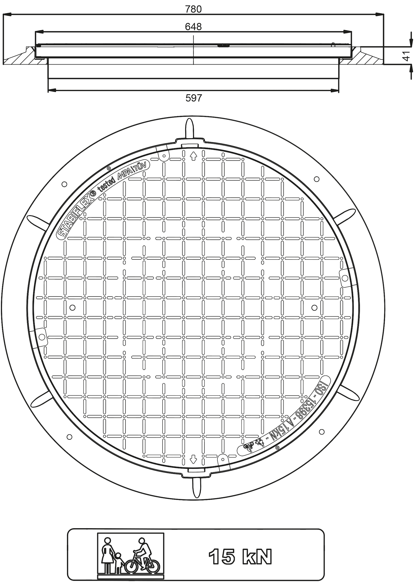 STABIFLEX-Schachtabdeckung-BASIC-15kN-Typ2-zeichnung