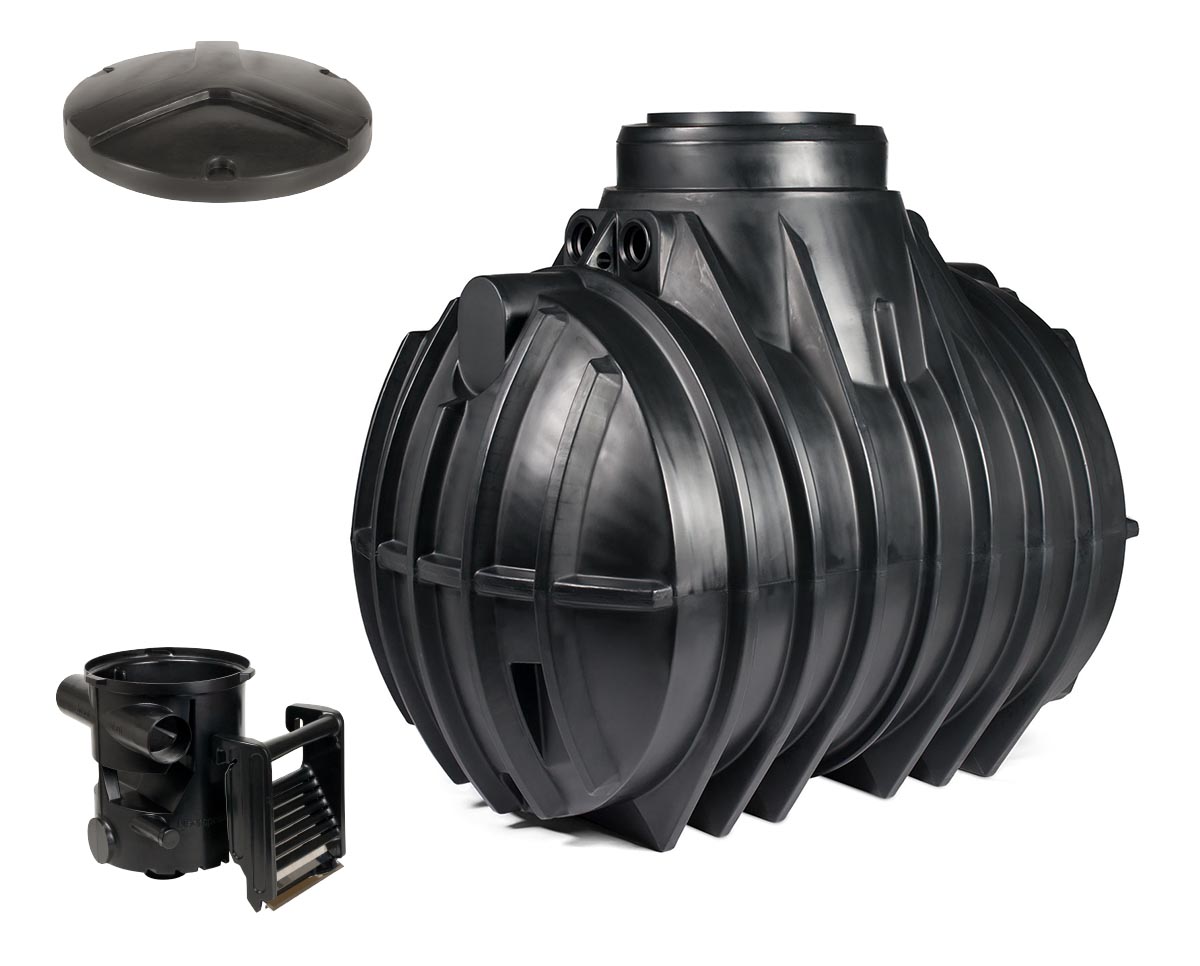 Zisterne Premium 4000 Liter Tankabdeckung Basic und Hausfilter Zisterne Premium 4000 Liter Tankabdeckung Basic und Hausfilter