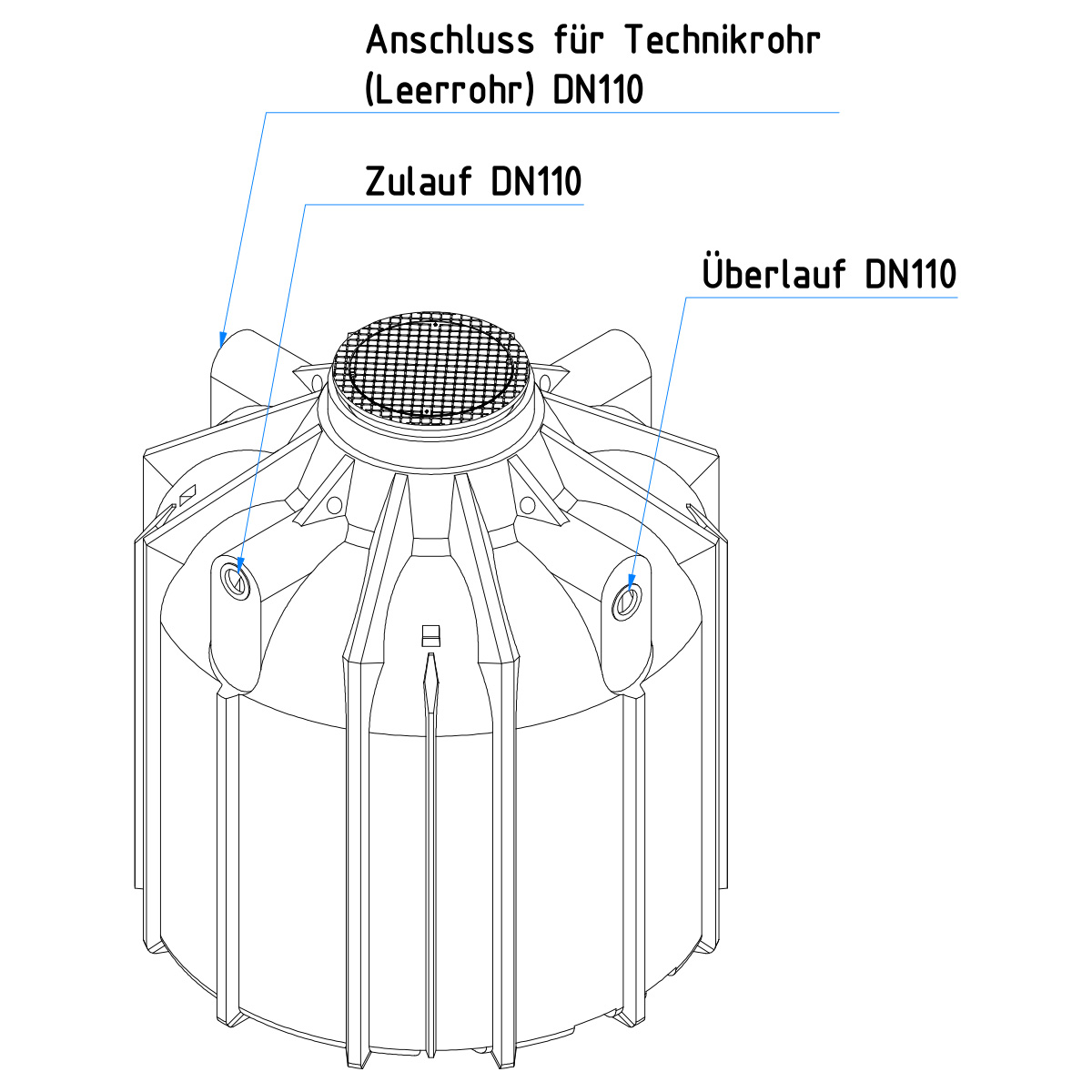 Zisterne-Smart-8300-L-oF-Stabiflex-PE-Abdeckung-OL830005-detail